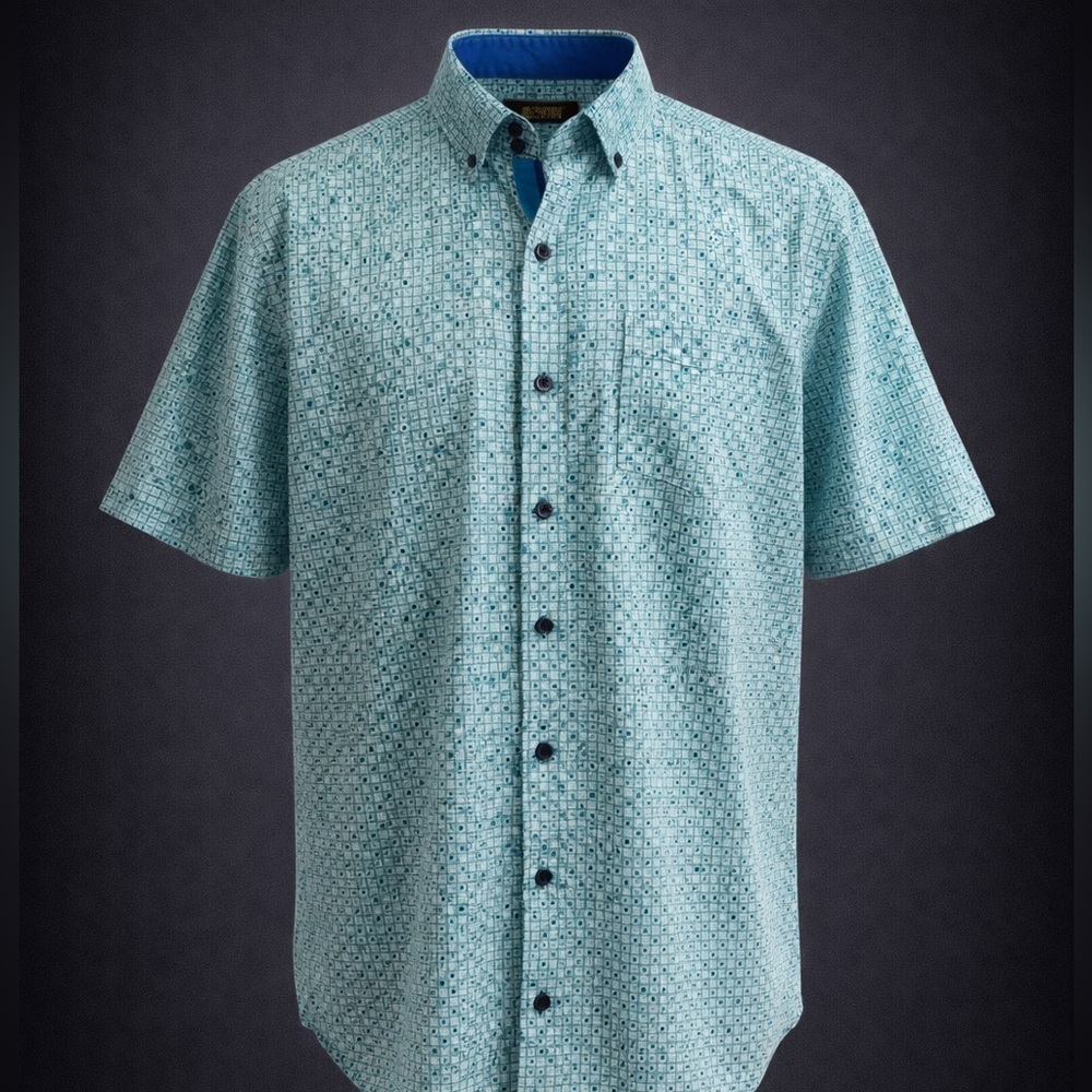 Callaway Golf Shirt Mens XXL Blue Green Print Performance Opti-Dri